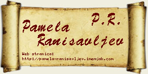 Pamela Ranisavljev vizit kartica